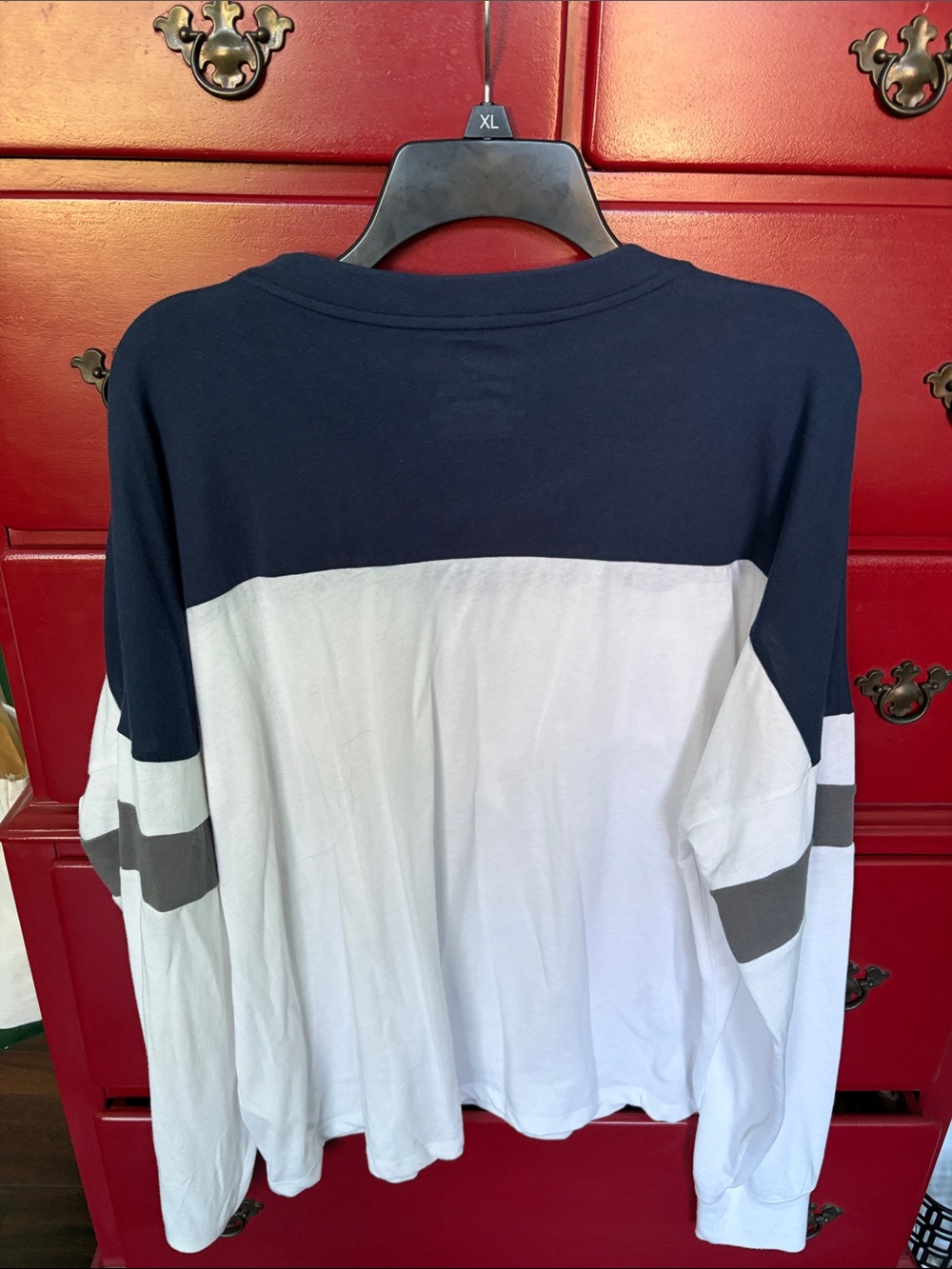 Fanatics Dallas Cowboys Lace-Up V-Neck Long Sleeve Shirt - Picture 3 of 5